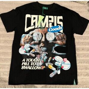 Campus Goods “Bitter Dose” Graphic T-Shirt Black Size M NWT